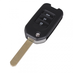Folding Flip Key Shell 3 Button For 2014 Jade Civic ACCORD CITY ODYSSEY HONDA 5 Pieces/Lot