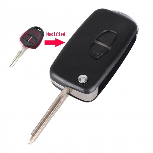 2 Button Modified Flip Folding Key Shell For Mitsubishi Grandis Outlander With Uncut Blank Blade 5 Pieces/Lot