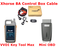 Xhorse VVDI Key Tool Max with VVDI MINI With Toyota 8A Control Box Non-Smart Key Adapter for All Key Lost
