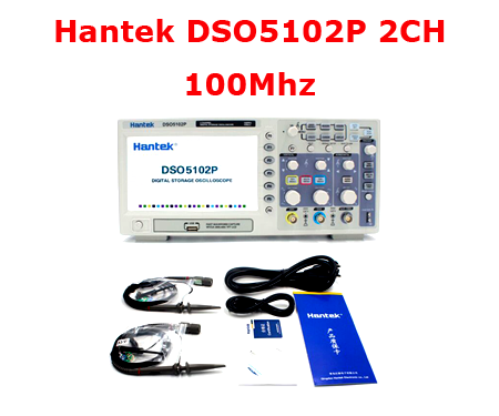 Digital Oscilloscope Hantek DSO5102P Portable 100MHz 2Channels 1GSa/s Record Length 40K USB Osciloscopio Handheld Oscilloscopes