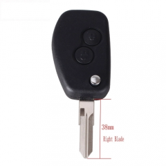 2 Button  Flip Folding Key Shell For Modus Duster Clio Espace Blank With Logo 5 Pieces/Lot